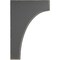 Ekena Millwork 3 1/2"W x 8"D x 12"H Clarksville Wood Vintage Decor Bracket, Black BKTWD04X08X12CVBL - alternate 3